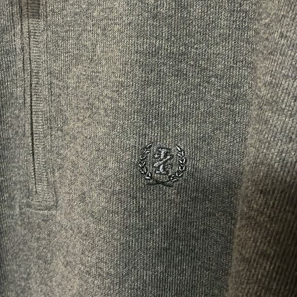 IZOD size XXL gray mock neck long sleeve shirt with quarter zip - Picture 3 of 9